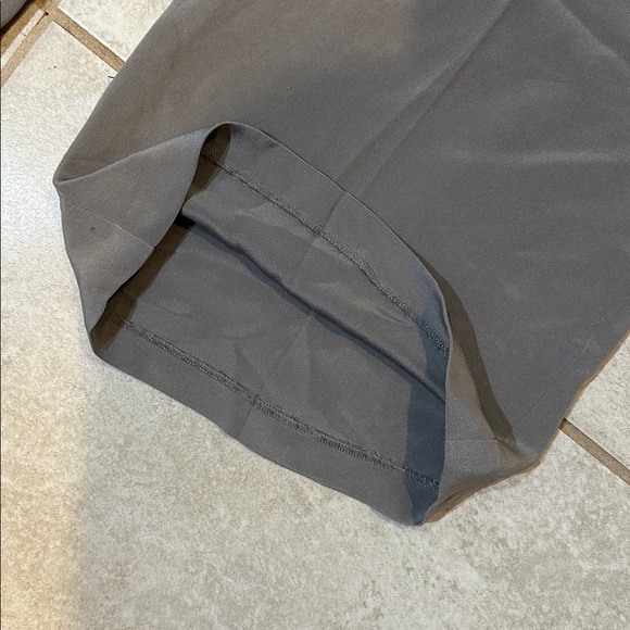 Eileen Fisher Petite Gray Silk Pleated Wide Leg Slouchy Trousers Pants M - Picture 6 of 8